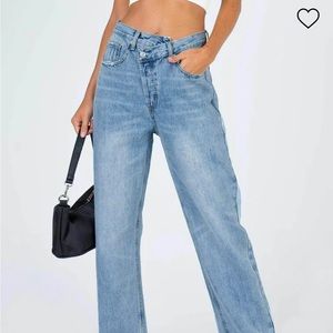 Princess Polly Asymmetrical Jeans